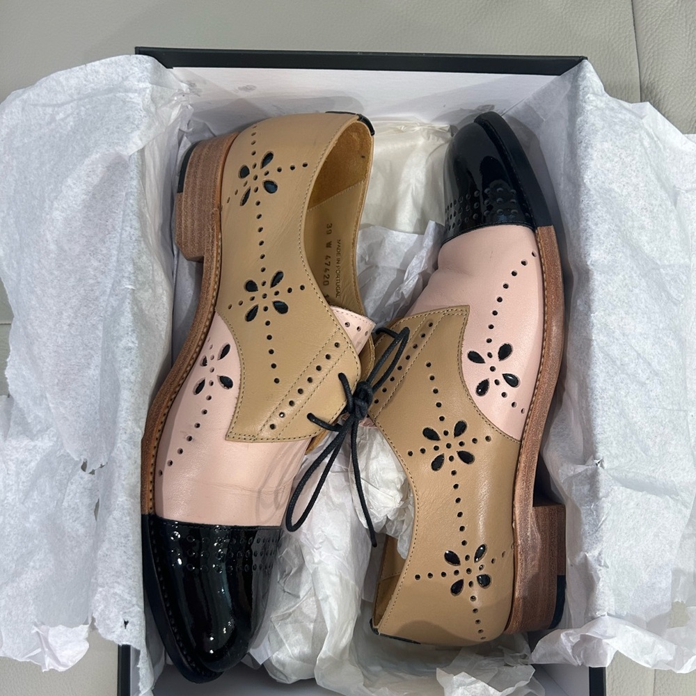 Women’s Leather Oxford Shoes Size 39 Wide - Picture 5 of 9